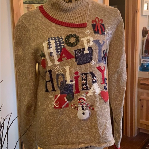 Nice Holiday knit sweater by Tiara great condition - Picture 9 of 16